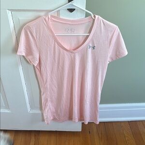 Under Armour Women's Pink V-Neck Top